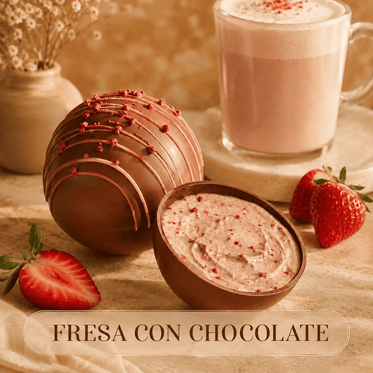 Cápsula artesanal sabor Fresa con Chocolate
