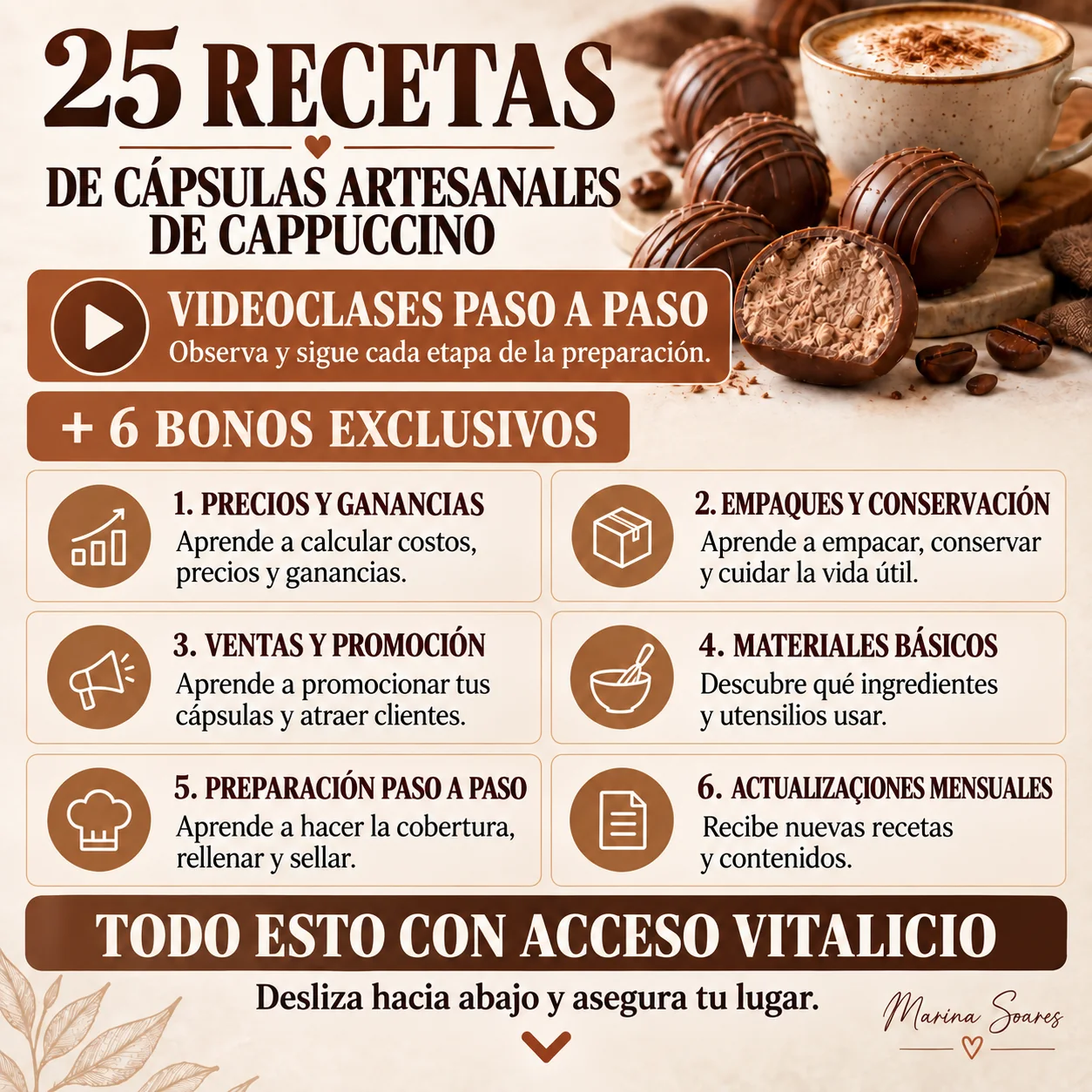 Cápsula artesanal sabor 25 Recetas y 6 Bonos Exclusivos